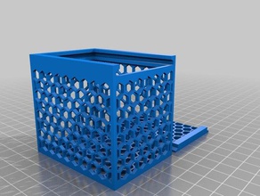 personalizzato hexhole casella di pezzi contenitori 3d print model - Mito3D