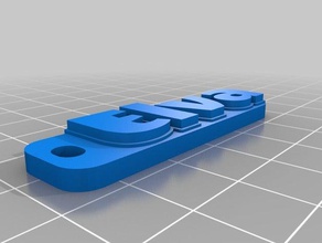 my customized multiline tag keychain elva keychains 3d print model - Mito3D