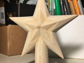 facetada estrelas decorações natal enfeite de árvore suspensão pingente topper 3d print model - Mito3D