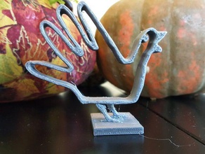 dinde de thanksgiving décor 3d print model - Mito3D