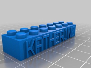 katherine lego la construction les jouets personnalisé 3d print model - Mito3D