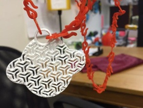 patterned pendant jewelry 3d print model - Mito3D