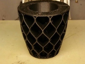 wave vase Container schön design optische illusion Wellen 3d print model - Mito3D