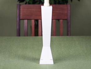 castiçal titular -- curta de altura decoração suporte vela pau jantar sala mesa buraco peg 3d print model - Mito3D