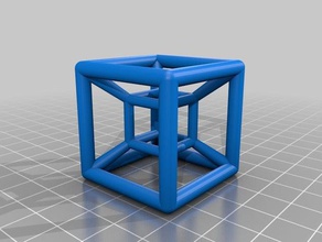 mi personalizados hipercubo de matemáticas arte 3d print model - Mito3D