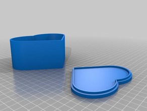 il mio personalizzata a forma di cuore scatola 3d stampa 3d print model - Mito3D