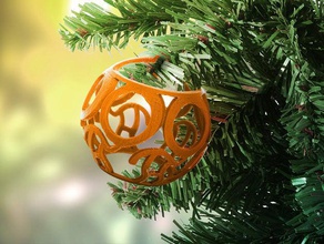 ogo ornamento decoração bola bild natal enfeite de árvore a travar férias do feriado joe esporte orb 3d print model - Mito3D