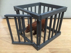bearzombie cage 50mm sections toys games dnd 3d print model - Mito3D