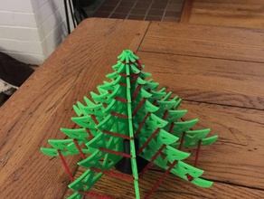 fractal christmas tree art assembly decoration festive holiday pine xmas 3d print model - Mito3D
