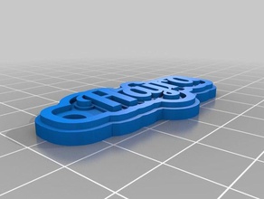 hajra etiketi Anahtarlık özelleştirilmiş 3d print model - Mito3D