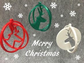 deer ring christmas decor animals decoration tree rudolph simple 3d print model - Mito3D