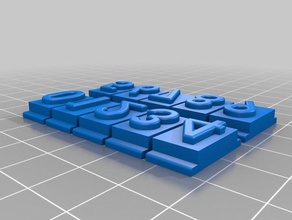 number stamps 0 9 parts 3d print model - Mito3D