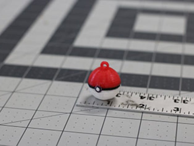 pokeball chave topo de cadeia 3d impressão 3D print model - Mito3D