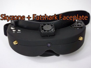 skyzone v1v2 fpv goggle faceplate mod simple way mounting fatshark rc vehicles clip 3d print model - Mito3D