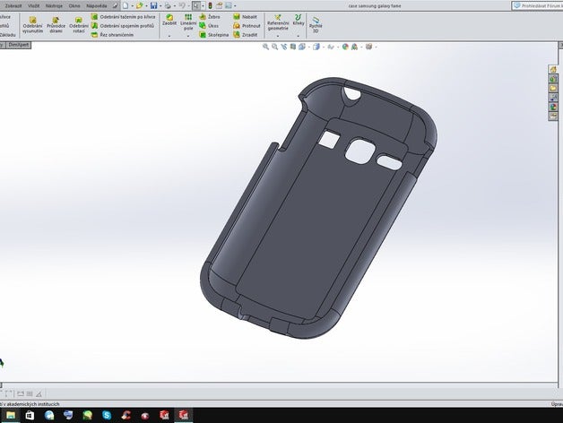 caso para samsung galaxy fame móvil teléfono 3D print model - Mito3D