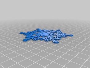 elinor snowflake interactive art customized 3d print model - Mito3D