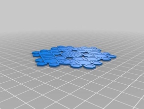 hexagonal do floco interativo a arte personalizado 3d print model - Mito3D