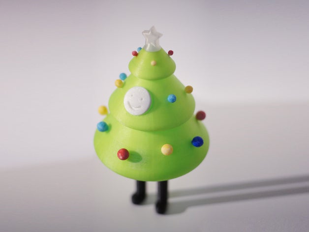 my little christmas tree toys games trees cute figure smile test xmas 3D print model - Mito3D