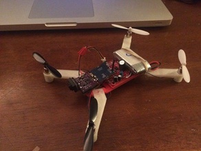 3d 160 mm gerçek miniquad drone basılmıştır rc araç hubsan x4 quadcopter radyo kontrol syma x1 x5c 3d print model - Mito3D