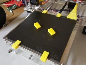 holdingclip printbed 3d a impressora partes Impressora de peças vidro aquecida cama clipes viveiro papel 3d print model - Mito3D