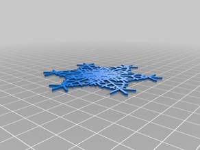 floco de neve interativo a arte personalizado 3d print model - Mito3D
