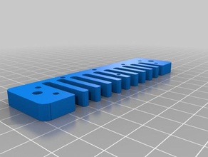 my customized harmonica comb music 3d print model - Mito3D