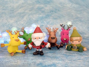 articulé jouets de noël jeux ball jointed doll ornement l'elfe vacances les jours fériés la décoration renne santa claus 3d print model - Mito3D
