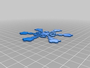 420 snowflake interactive art customized 3d print model - Mito3D