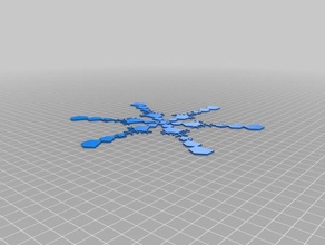 flocon de neige interactifs art personnalisé 3d print model - Mito3D