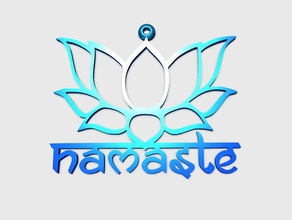 flor de loto namaste art 3d fácil impresión el buda budismo encanto decoración la hindú joyería paz símbolos 3d print model - Mito3D