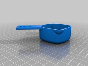 zurdo tazas de medir conjunto medidoras para zurdos cocina comedor 3d print model - Mito3D