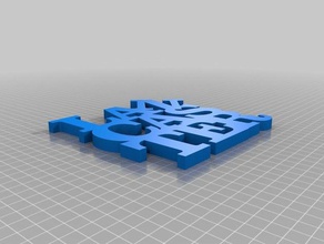 meine angepasste variable Wort Skulptur Skulpturen 3d print model - Mito3D