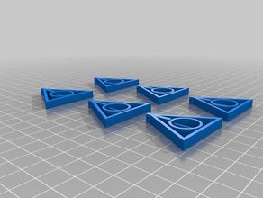 deathly hallows earrings 3d printing 3d print model - Mito3D