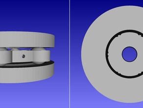 ekobots portant générateur axial l'ingénierie palier personnalisables customizer le rouleau de butée 3d print model - Mito3D