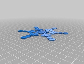 mon personnalisée de flocon neige la machine interactifs l'art 3d print model - Mito3D