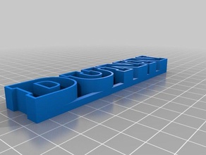 dunn name sculptures customized 3d print model - Mito3D