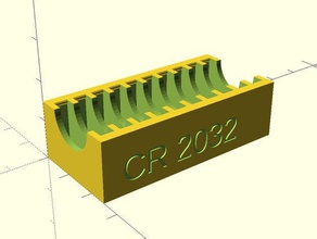 cr2032 pile bouton titulaire de l'organisation 3d print model - Mito3D