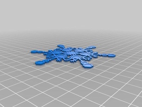 personalizado de floco neve 1 interativo arte 3d print model - Mito3D