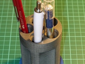 revolver barrel pencil stand organization pencilholder holder 3d print model - Mito3D