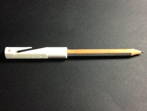 pencil extenderhooklanyard combo office fieldwork makeredchallenge holder practical science useful 3d print model - Mito3D