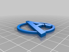 avengers logo keychain porte-clés 3d print model - Mito3D