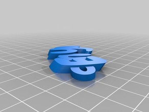 özelleştirilmiş iamburnystext adım keyfob Anahtarlık organizasyon 3d print model - Mito3D