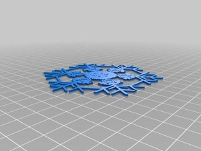snowflake2 interactifs art personnalisé 3d print model - Mito3D