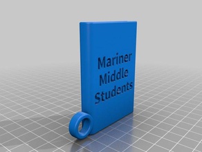 mon livre personnalisé keychain bêta porte-clés 3d print model - Mito3D