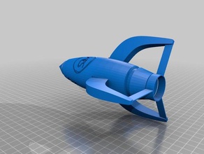 permanent future lab fusée logo véhicules 3d print model - Mito3D