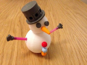 frosty snowman decor advent christmas decoration ornament 3d print model - Mito3D