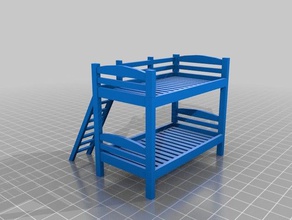 bunk bed model furniture doll house 3d print model - Mito3D