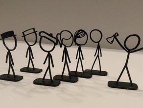 xkcd characters office awesome cartoon stickfigure 3d print model - Mito3D