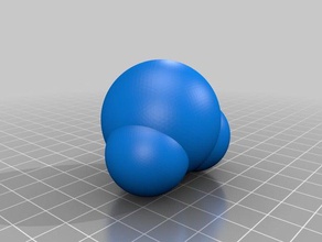 Wasser-Molekül lernen Chemie 3d print model - Mito3D