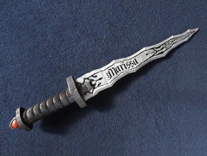 özelleştirilebilir karanlık bir hançer tarar kopyaları bıçak Noel customizer kolay print emma gift gothic knife magic once personal personalized present rumplestiltskin sword time upon 3d print model - Mito3D